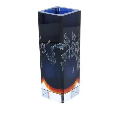 Exbor Blue Glass Vase by Pavel Hlava image-3