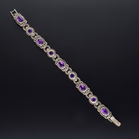 Silver and Marcasite - Amethyst Bracelet