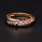 14ct Gold Blush Pink Cubic Zircona Ring