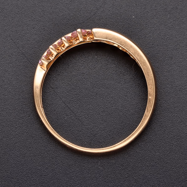 14ct Gold Blush Pink Cubic Zircona Ring