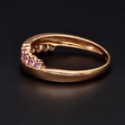 14ct Gold Blush Pink Cubic Zircona Ring