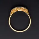 Antique Old Cut Sapphire and Diamond Ring