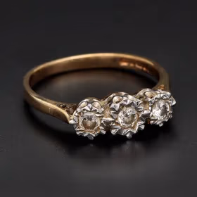 9ct Gold Brilliant Cut Diamond Ring