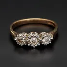9ct Gold Brilliant Cut Diamond Ring