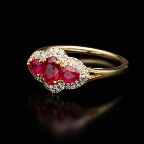 18ct Gold Ruby and Diamond Ring image-3