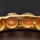 18ct Yellow Gold & Orange Moon Stones Ring