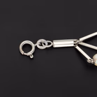 Italian 18ct White Gold and Pearl Articulated Bracelet