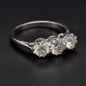 Platinum Three Stone Diamond Ring