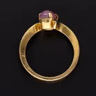 18ct Yellow Gold Ring Rare Pink Star Sapphire