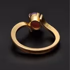 18ct Yellow Gold Ring Rare Pink Star Sapphire