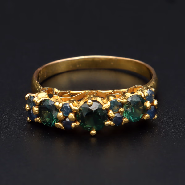 14ct Vintage Sapphire Multi Stone Ring