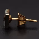 Gold Mother of Pearl Diamond Studs