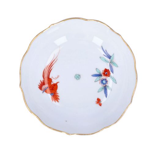 Meissen Red Exotic Bird Cup and Saucer image-2