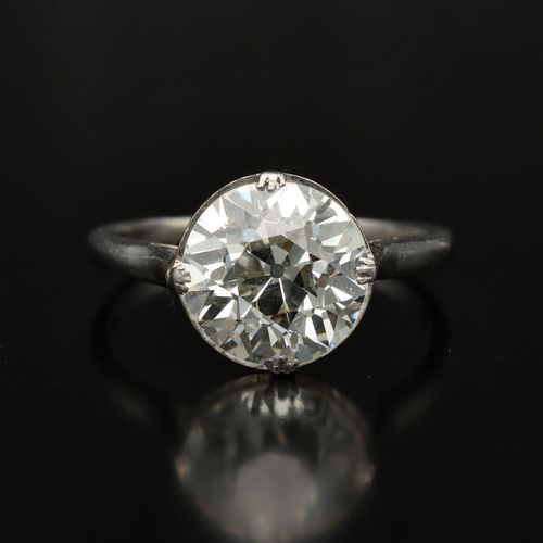 Art Deco 4ct European Cut Diamond Ring image-2