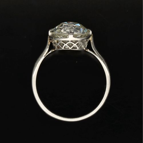 Art Deco 4ct European Cut Diamond Ring image-6