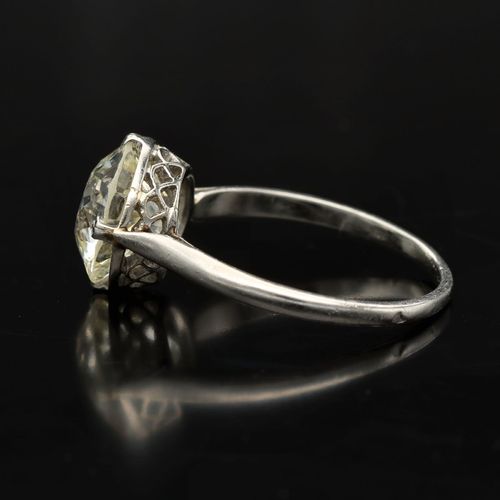 Art Deco 4ct European Cut Diamond Ring image-3