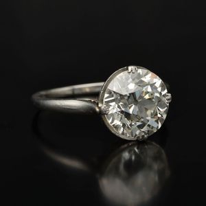 Art Deco 4ct European Cut Diamond Ring