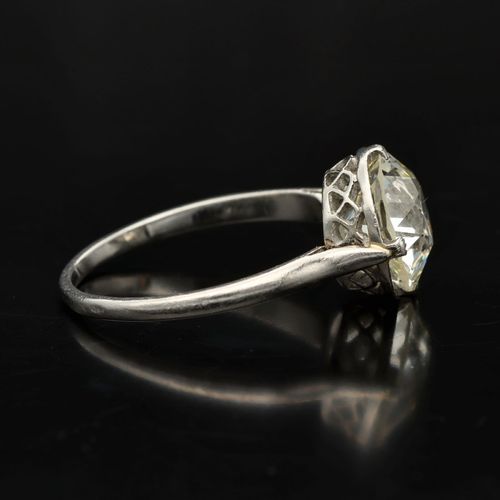 Art Deco 4ct European Cut Diamond Ring image-4