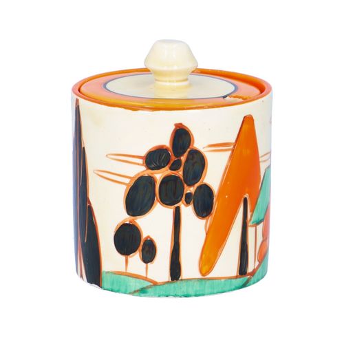 Clarice Cliff Orange Tree and House Preserve Pot image-5