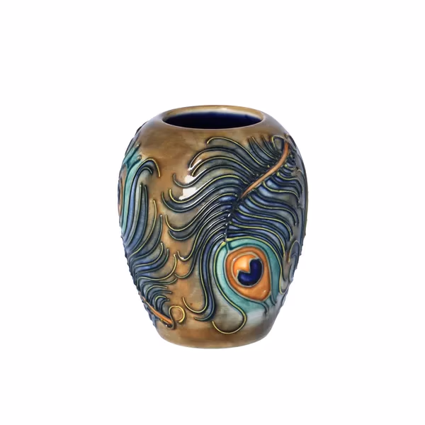 Moorcroft Squat Peacock Vase