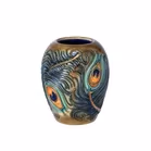 Moorcroft Squat Peacock Vase