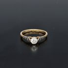 18K Gold 30PTS Diamond Solitaire Ring