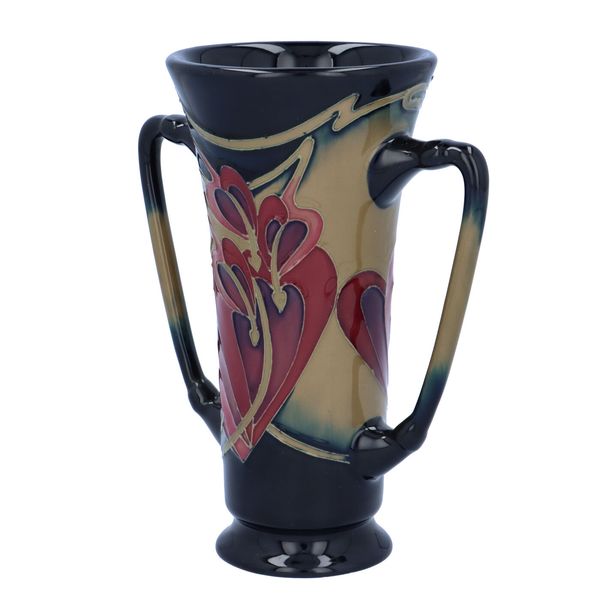 Moorcroft Bleeding Heart Handled Vase