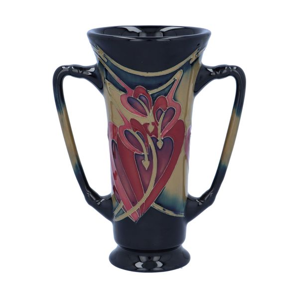 Moorcroft Bleeding Heart Handled Vase