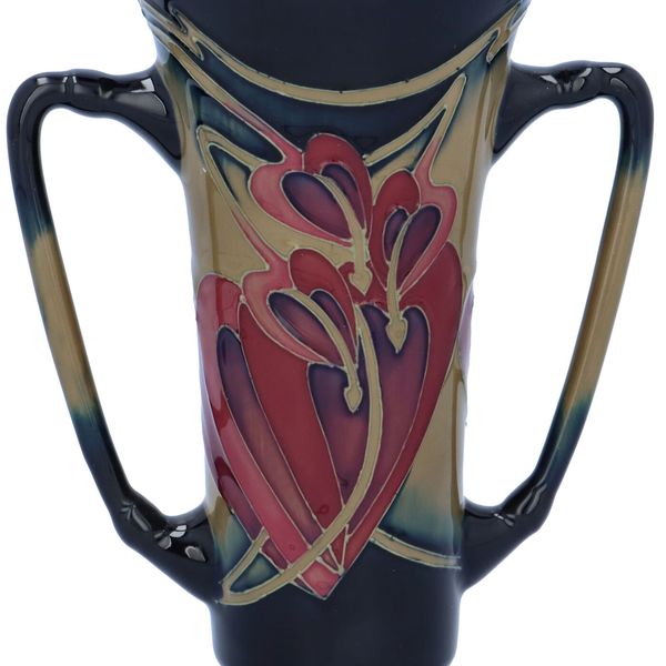 Moorcroft Bleeding Heart Handled Vase