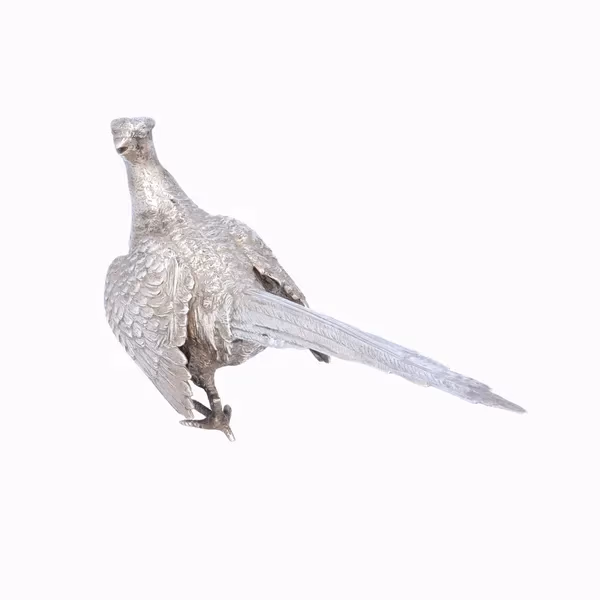 Mid 20th Century Silver Pheasant Figure