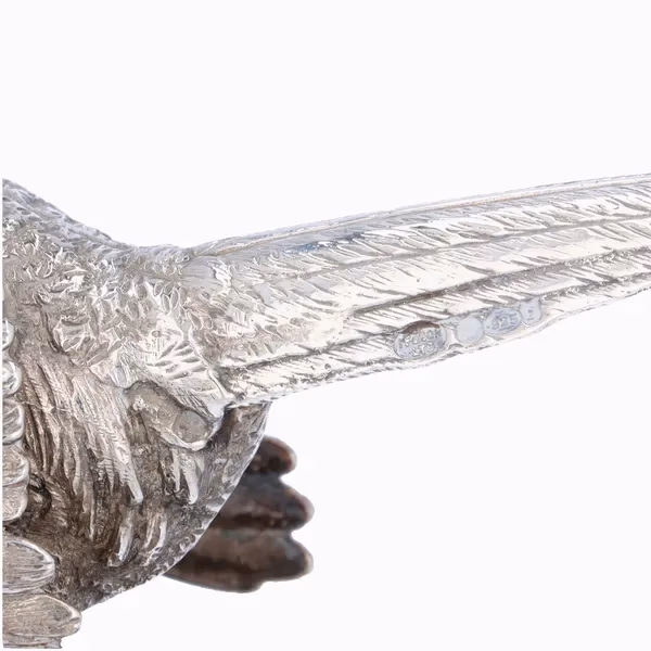 Mid 20th Century Silver Pheasant Figure