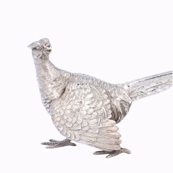 Mid 20th Century Silver Pheasant Figure