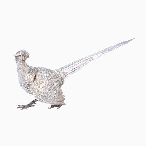 Mid 20th Century Silver Pheasant Figure image-1