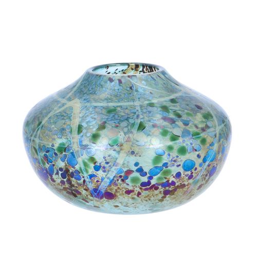 Norman Stuart Clark Iridescent Art Glass Bowl image-1
