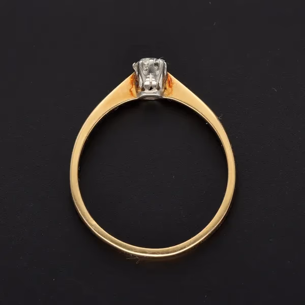 18ct Yellow Gold 1/4 Carat Solitaire Diamond Ring
