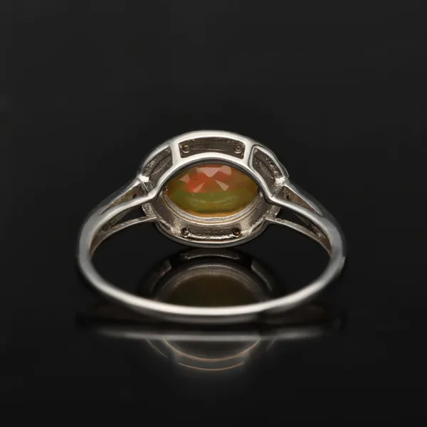 Gold Opal Diamond Ring
