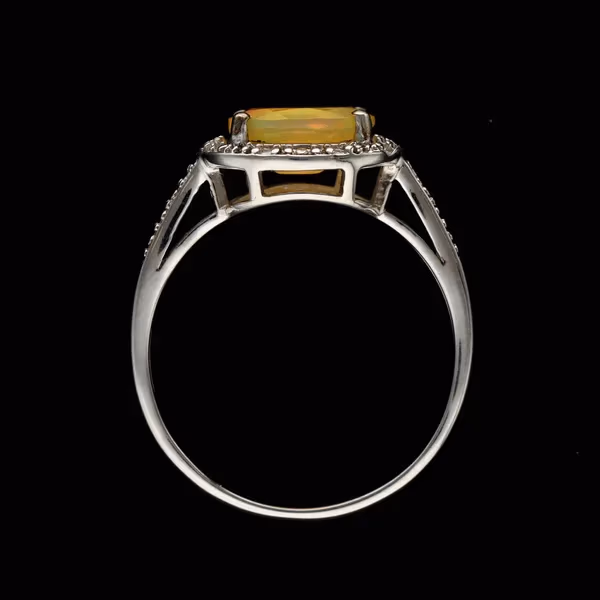 Gold Opal Diamond Ring