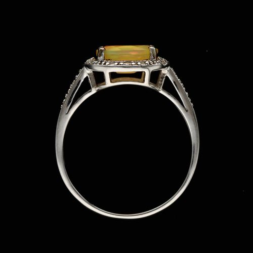 Gold Opal Diamond Ring image-6