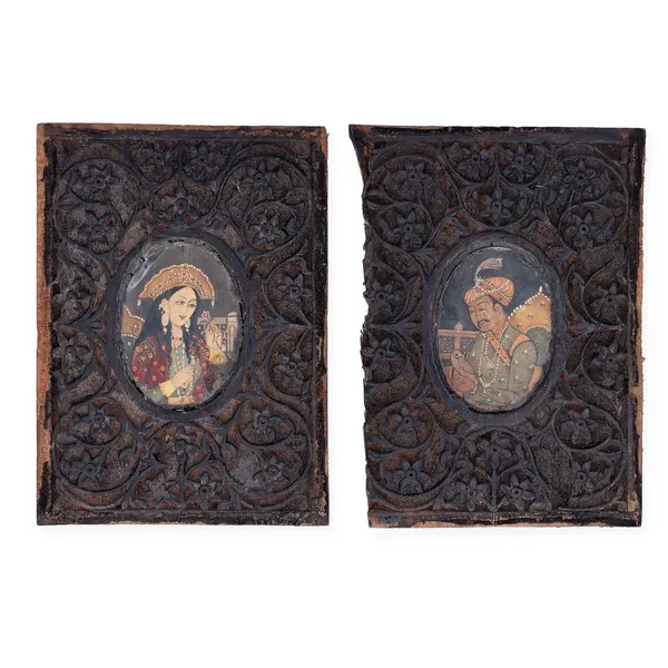 Rare Pair of 19th Century Indian School Portraits