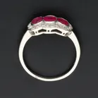 Platinum 1.55ct Ruby & 0.35ct Diamond Ring