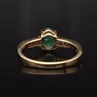 9ct Yellow Gold Emerald and Diamond Ring