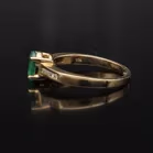 9ct Yellow Gold Emerald and Diamond Ring