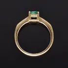9ct Yellow Gold Emerald and Diamond Ring