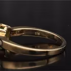 9ct Yellow Gold Emerald and Diamond Ring