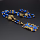 Rare Vintage Lapis Blue Neiger Necklace