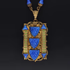 Rare Vintage Lapis Blue Neiger Necklace