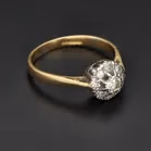 18ct Yellow Gold Diamond Cluster Ring