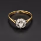 18ct Yellow Gold Diamond Cluster Ring