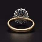 9ct Gold Diamond and Blue Topaz Ring