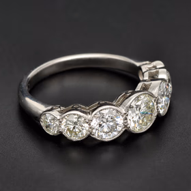 Platinum Diamond Five Stone Ring